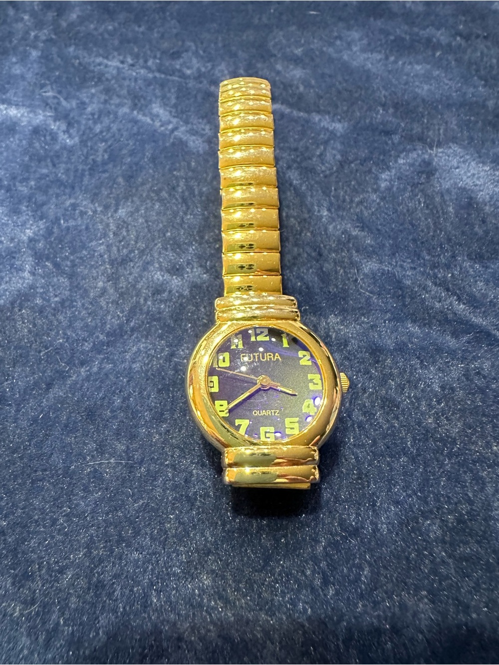 Women's Gold-Tone Watch with Purple Dial